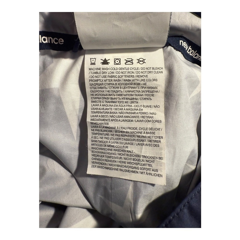 New Balance For J. Crew Star Print Hooded Lightweight Jacket Size XS Navy White - Picture 5 of 7